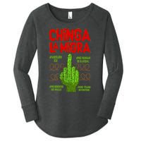 Chinga La Migra  Women's Perfect Tri Tunic Long Sleeve Shirt