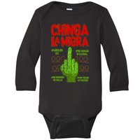 Chinga La Migra  Baby Long Sleeve Bodysuit