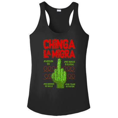 Chinga La Migra  Ladies PosiCharge Competitor Racerback Tank