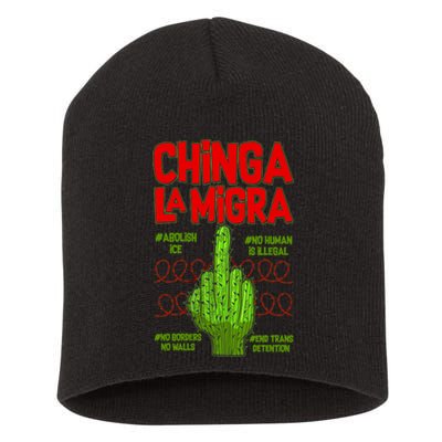 Chinga La Migra  Short Acrylic Beanie