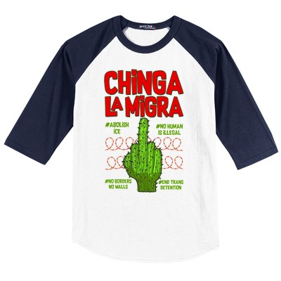 Chinga La Migra  Baseball Sleeve Shirt