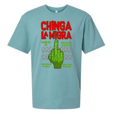 Chinga La Migra  Sueded Cloud Jersey T-Shirt