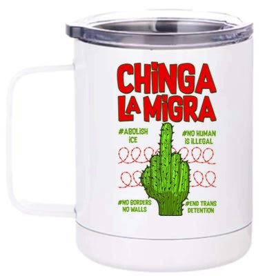 Chinga La Migra  12 oz Stainless Steel Tumbler Cup