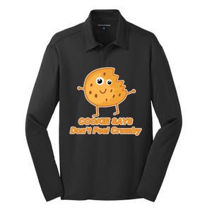 Chip The Cookie Says Don't Feel Crumby Silk Touch Performance Long Sleeve Polo