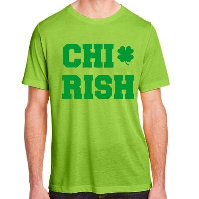 Chirish St Patrick's Day CHI-Irish Chicago Funny Clover Adult ChromaSoft Performance T-Shirt