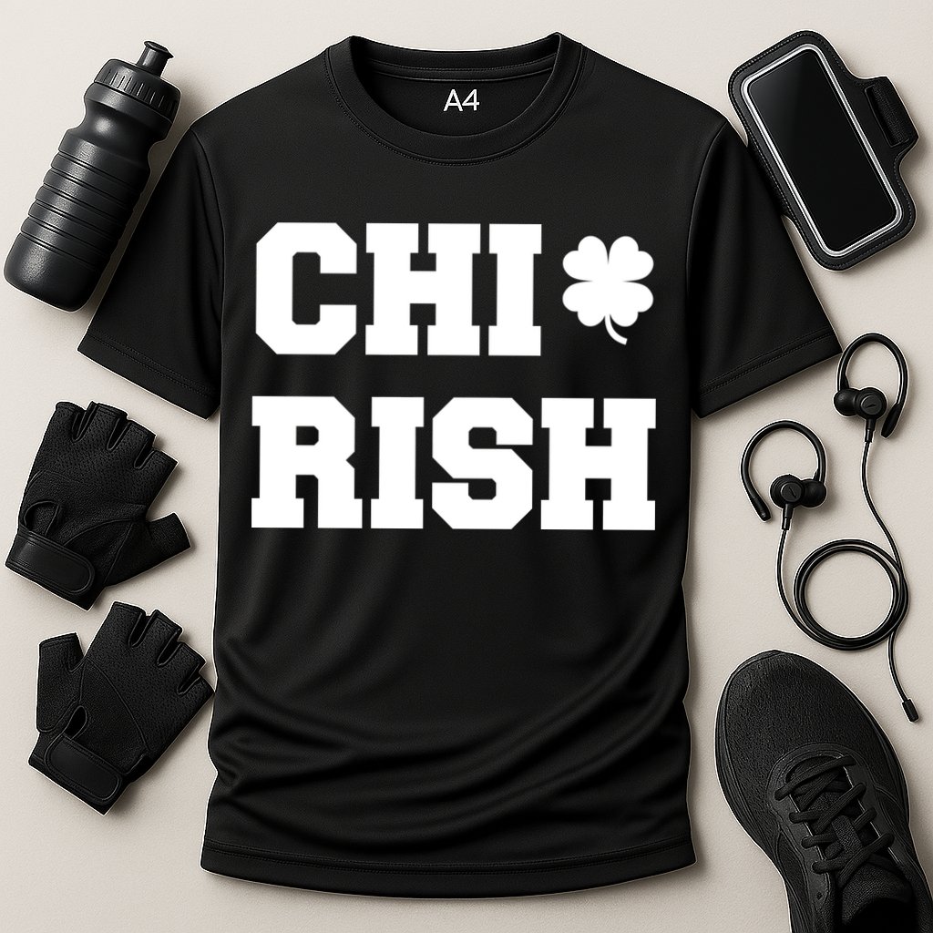 Chirish St Patrick's Day CHI-Irish Chicago Funny Clover Performance Shirt