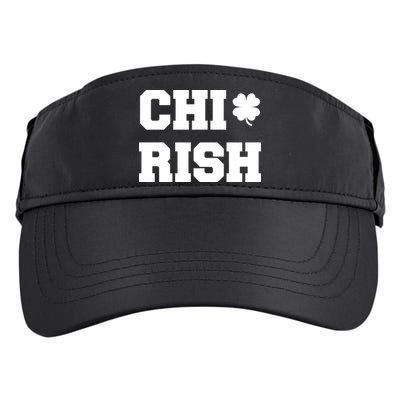 Chirish St Patrick's Day CHI-Irish Chicago Funny Clover Adult Drive Performance Visor