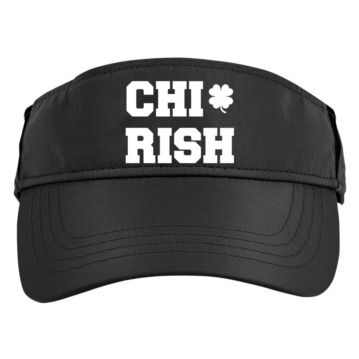 Chirish St Patrick's Day CHI-Irish Chicago Funny Clover Adult Drive Performance Visor