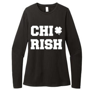 Chirish St Patrick's Day CHI-Irish Chicago Funny Clover Womens CVC Long Sleeve Shirt