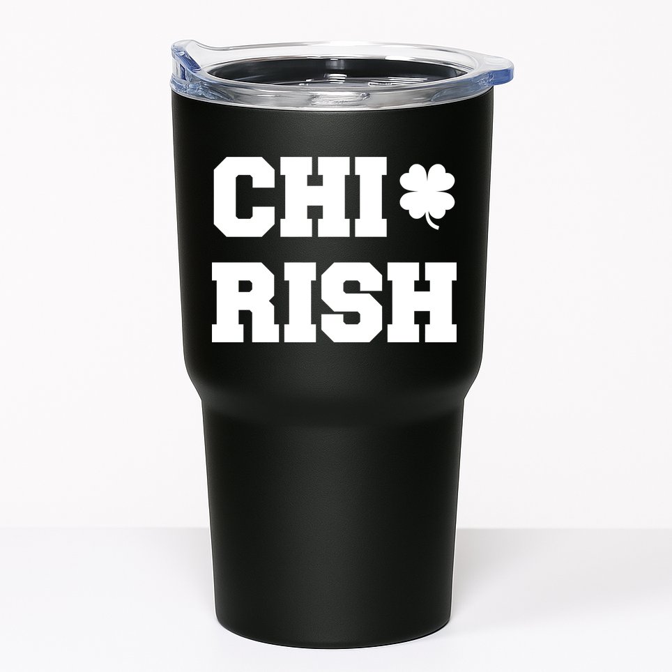 Chirish St Patrick's Day CHI-Irish Chicago Funny Clover Tumbler