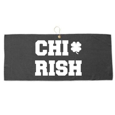 Chirish St Patrick's Day CHI-Irish Chicago Funny Clover Large Microfiber Waffle Golf Towel