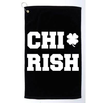 Chirish St Patrick's Day CHI-Irish Chicago Funny Clover Golf Towel