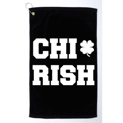 Chirish St Patrick's Day CHI-Irish Chicago Funny Clover Platinum Collection Golf Towel