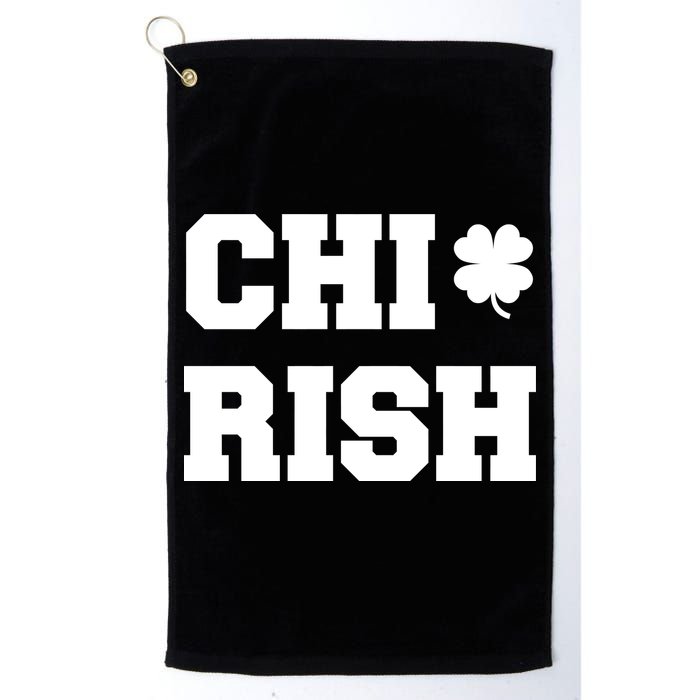 Chirish St Patrick's Day CHI-Irish Chicago Funny Clover Golf Towel