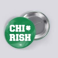 Chirish St Patrick's Day CHI-Irish Chicago Funny Clover Button