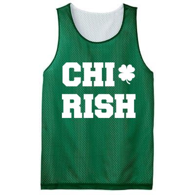 Chirish St Patrick's Day CHI-Irish Chicago Funny Clover Mesh Reversible Basketball Jersey Tank