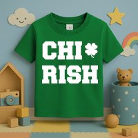 Chirish St Patrick's Day CHI-Irish Chicago Funny Clover Toddler T-Shirt