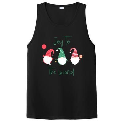 Christmas Holiday Joyful Gnomes Design Joy To The World Girls Gift PosiCharge Competitor Tank