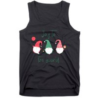 Christmas Holiday Joyful Gnomes Design Joy To The World Girls Gift Tank Top