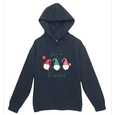 Christmas Holiday Joyful Gnomes Design Joy To The World Girls Gift Urban Pullover Hoodie