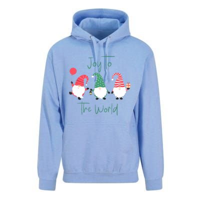 Christmas Holiday Joyful Gnomes Design Joy To The World Girls Gift Unisex Surf Hoodie