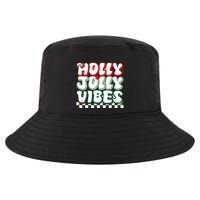 Cute Holly Jolly Vibes Christmas Checkerboard Cool Comfort Performance Bucket Hat