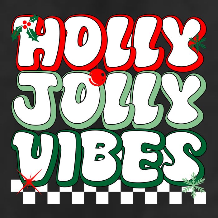 Cute Holly Jolly Vibes Christmas Checkerboard Cool Comfort Performance Bucket Hat