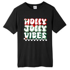 Cute Holly Jolly Vibes Christmas Checkerboard Tall Fusion ChromaSoft Performance T-Shirt