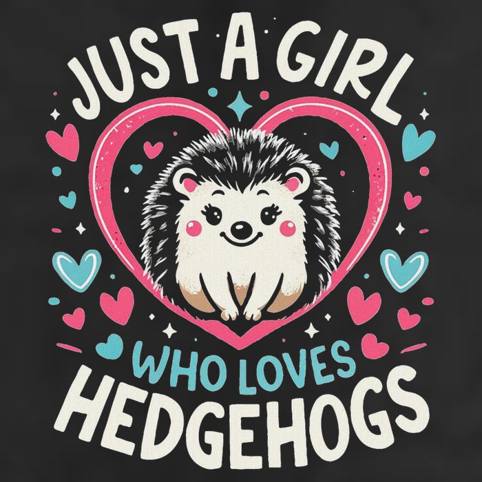 Cute Hedgehog Just A Girl Who Loves Hedgehogs Cute Girl 7 Panel Mesh Trucker Snapback Hat