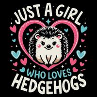 Cute Hedgehog Just A Girl Who Loves Hedgehogs Cute Girl 16 in Basic Backpack
