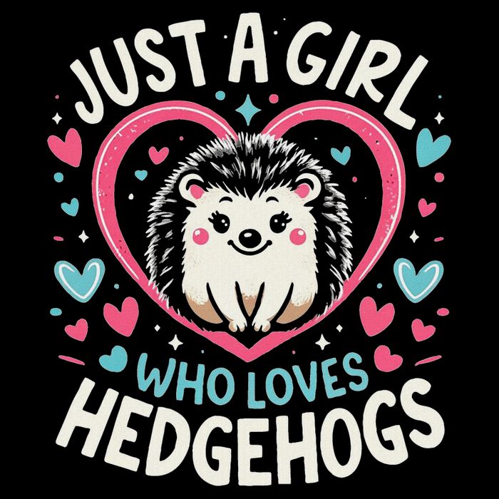 Cute Hedgehog Just A Girl Who Loves Hedgehogs Cute Girl 16 in Basic Backpack