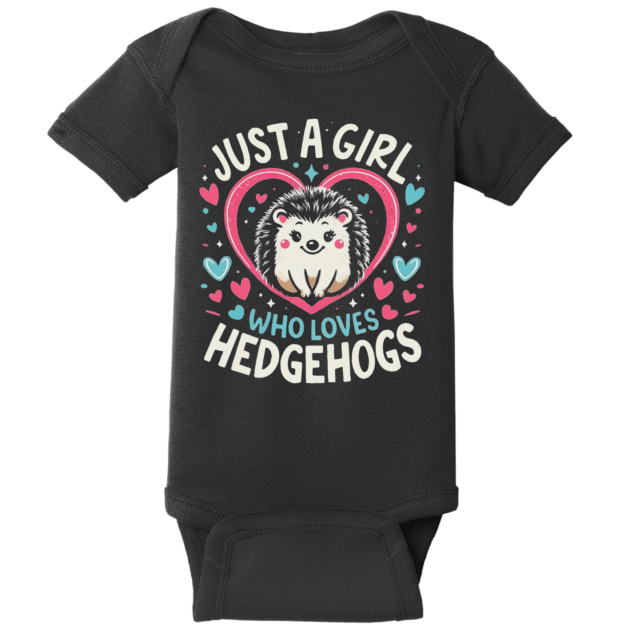 Cute Hedgehog Just A Girl Who Loves Hedgehogs Cute Girl Baby Bodysuit