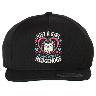 Cute Hedgehog Just A Girl Who Loves Hedgehogs Cute Girl Wool Snapback Cap