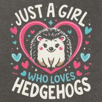 Cute Hedgehog Just A Girl Who Loves Hedgehogs Cute Girl Cotton Canvas Backpack