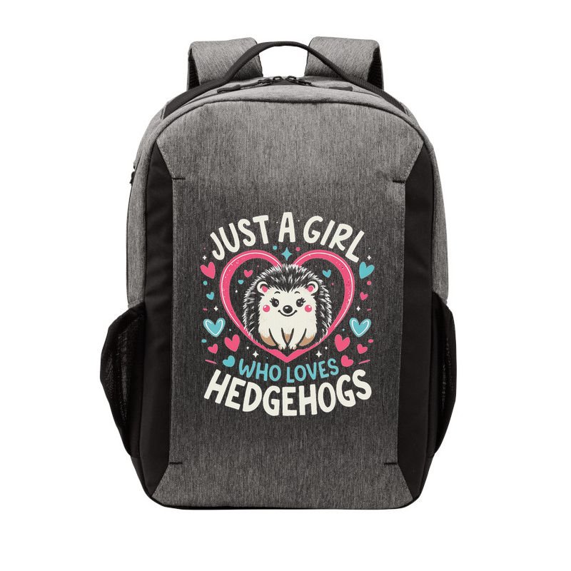 Cute Hedgehog Just A Girl Who Loves Hedgehogs Cute Girl Vector Backpack