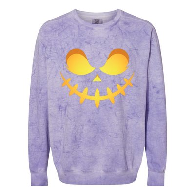 Creepy Halloween Jack O Lantern Jackolantern Pumpkin Face Costume Colorblast Crewneck Sweatshirt