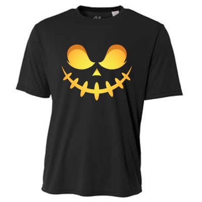 Creepy Halloween Jack O Lantern Jackolantern Pumpkin Face Costume Cooling Performance Crew T-Shirt