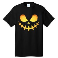 Creepy Halloween Jack O Lantern Jackolantern Pumpkin Face Costume Tall T-Shirt