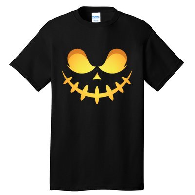 Creepy Halloween Jack O Lantern Jackolantern Pumpkin Face Costume Tall T-Shirt