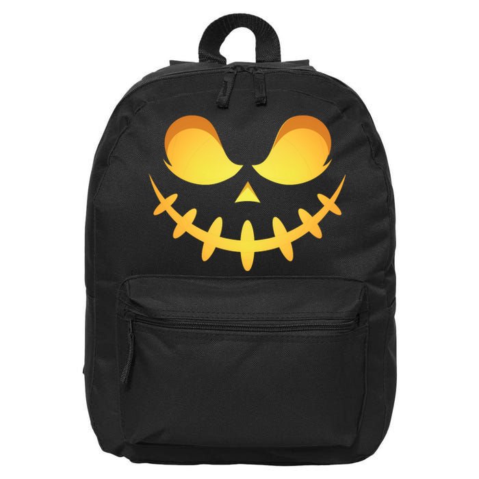 Creepy Halloween Jack O Lantern Jackolantern Pumpkin Face Costume 16 in Basic Backpack