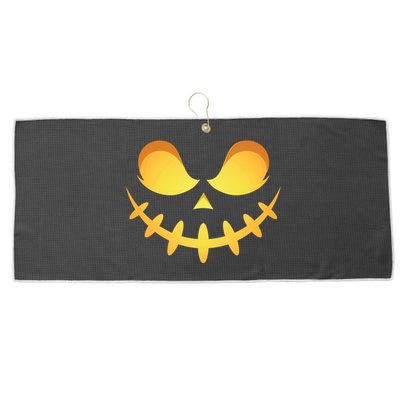 Creepy Halloween Jack O Lantern Jackolantern Pumpkin Face Costume Large Microfiber Waffle Golf Towel