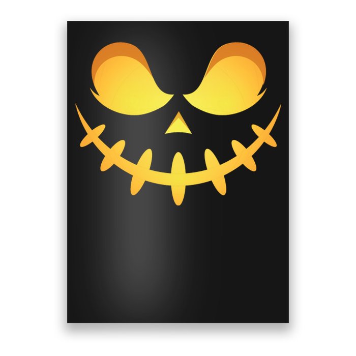 Creepy Halloween Jack O Lantern Jackolantern Pumpkin Face Costume Poster