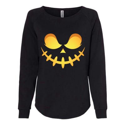 Creepy Halloween Jack O Lantern Jackolantern Pumpkin Face Costume Womens California Wash Sweatshirt