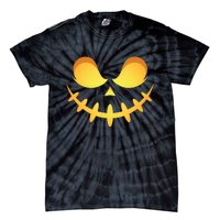 Creepy Halloween Jack O Lantern Jackolantern Pumpkin Face Costume Tie-Dye T-Shirt