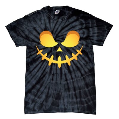 Creepy Halloween Jack O Lantern Jackolantern Pumpkin Face Costume Tie-Dye T-Shirt