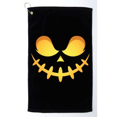 Creepy Halloween Jack O Lantern Jackolantern Pumpkin Face Costume Platinum Collection Golf Towel