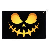 Creepy Halloween Jack O Lantern Jackolantern Pumpkin Face Costume Grommeted Golf Towel