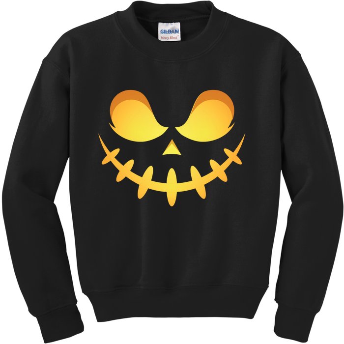 Creepy Halloween Jack O Lantern Jackolantern Pumpkin Face Costume Kids Sweatshirt