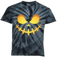 Creepy Halloween Jack O Lantern Jackolantern Pumpkin Face Costume Kids Tie-Dye T-Shirt