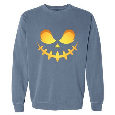 Creepy Halloween Jack O Lantern Jackolantern Pumpkin Face Costume Garment-Dyed Sweatshirt